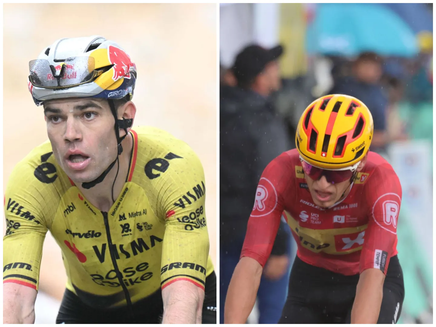Wout van Aert and Tobias Johannessen at the 2026 Tirreno-Adriatico
