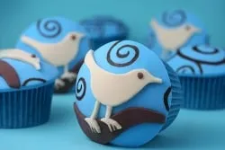 Twitter Logo Cupcakes