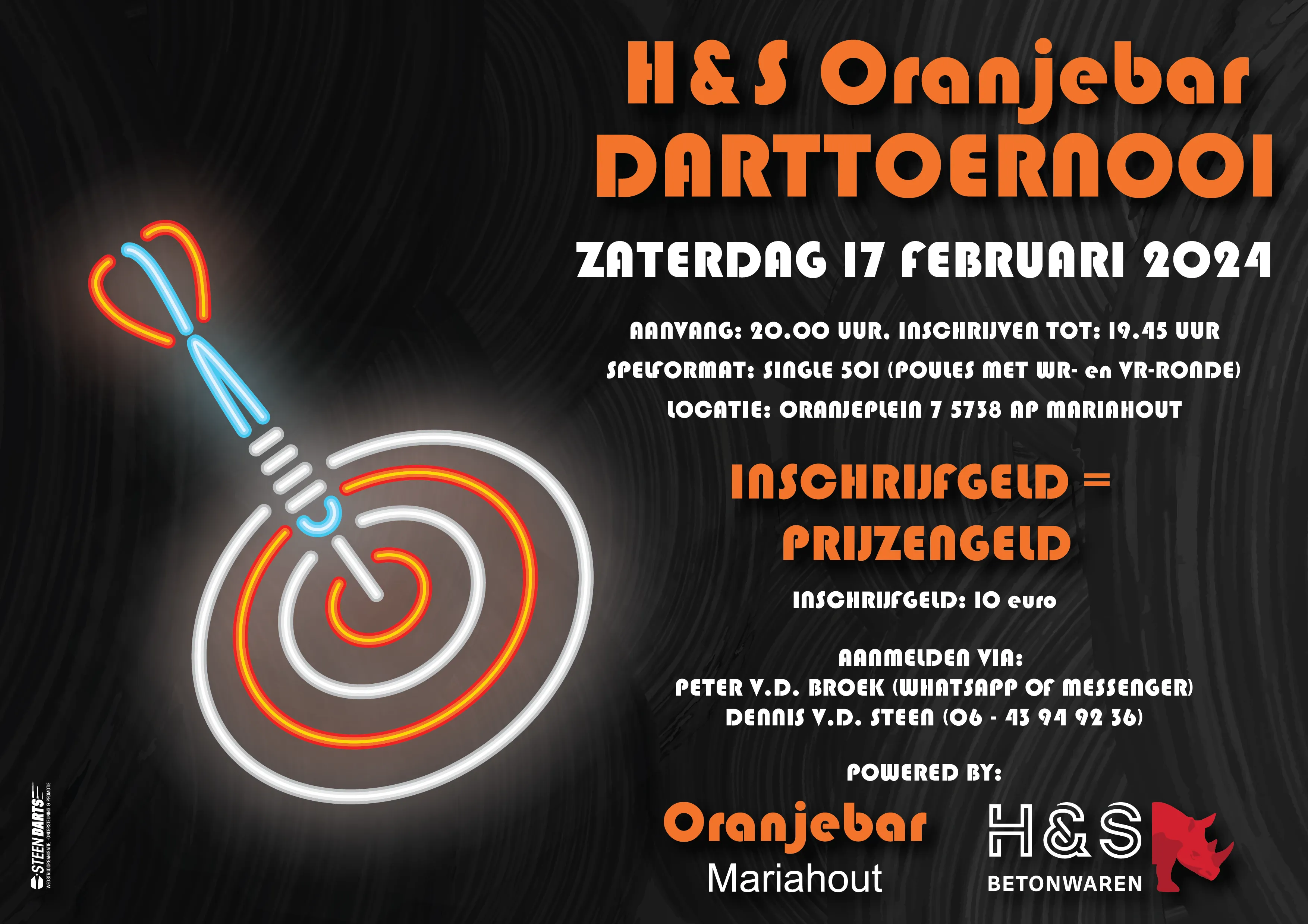darttoernooi 17 februari 2024