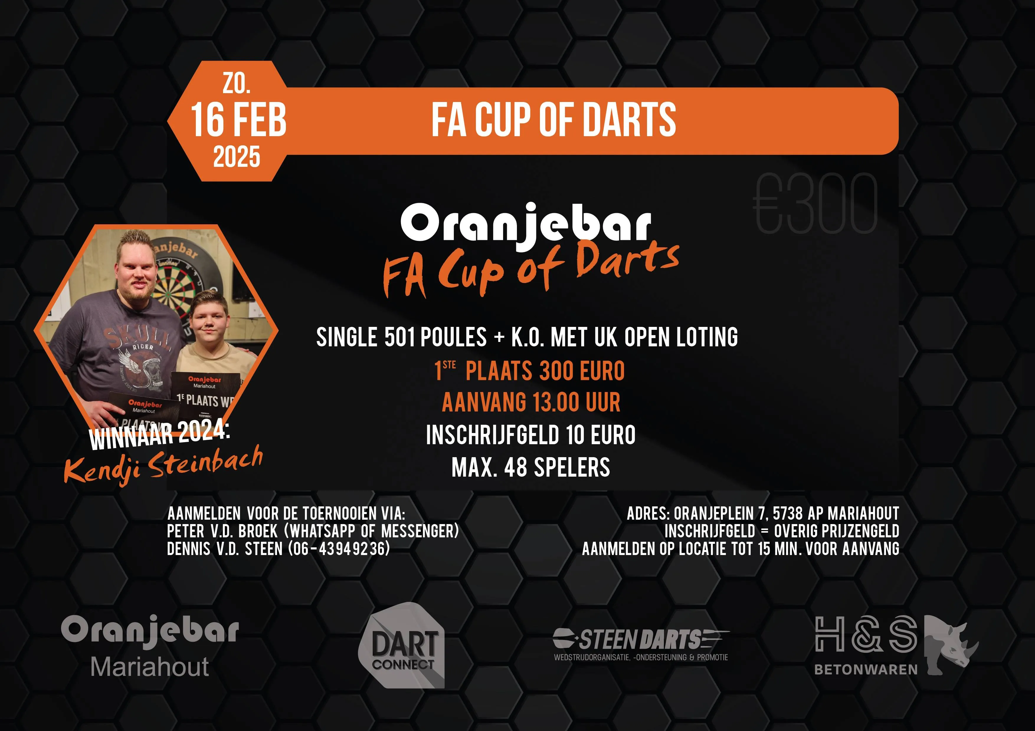 event 2025 02 16 fa cup of darts darttoernooi oranjebar