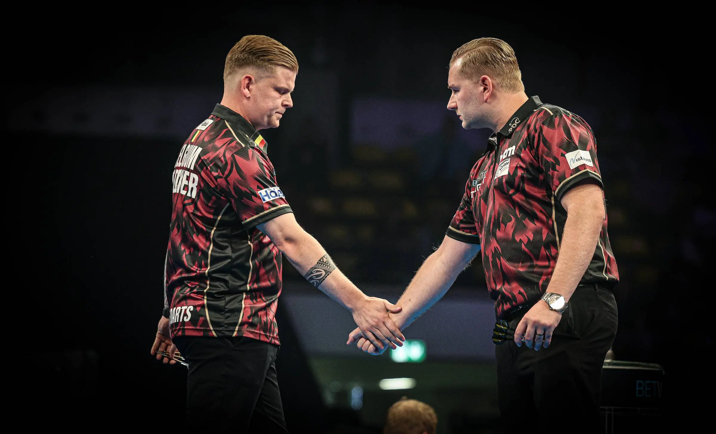 Dimitri Van den Bergh and Mike De Decker represented Belgium at the 2026 World Cup of Darts