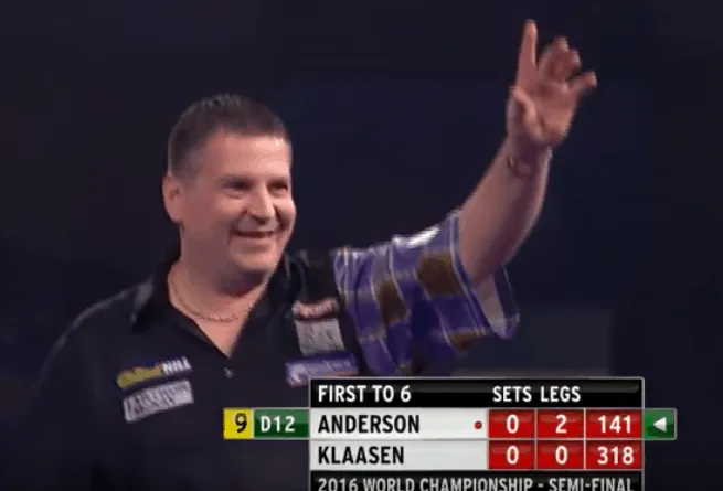 2019 12 02 23 40 58 NINE DARTER Andersons World Championship nine against Klaasen YouTube