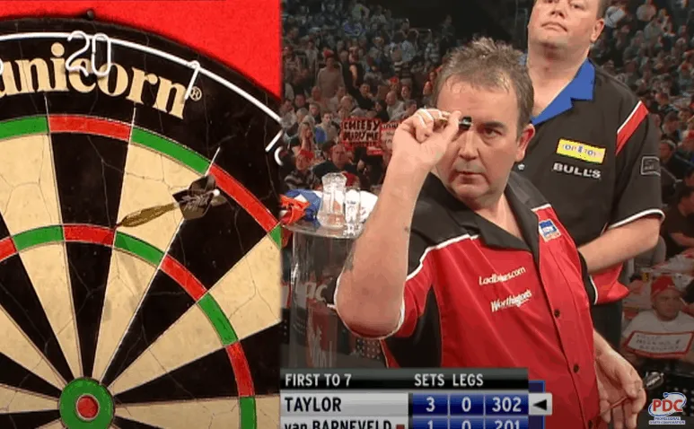 2020 06 09 15 17 19 WORLD RECORD FINAL AVERAGE Taylor v Van Barneveld  2009 World Championship Y