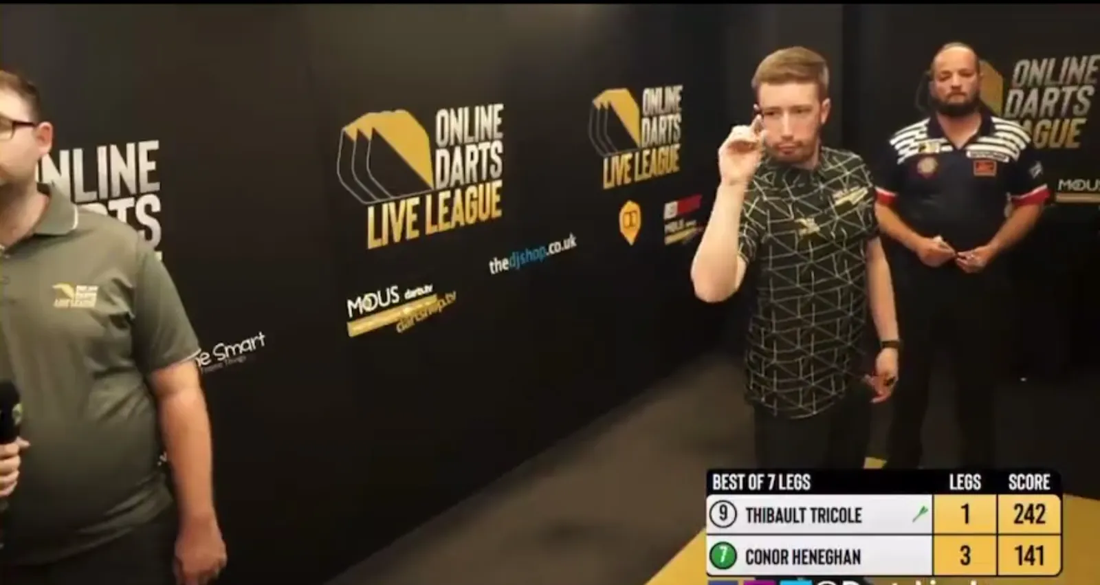 2022 07 02 23 59 09 Live Darts on Twitter  𝗡𝗜𝗡𝗘 𝗗𝗔𝗥𝗧𝗘𝗥 9️⃣ Conor Heneghan hits his first