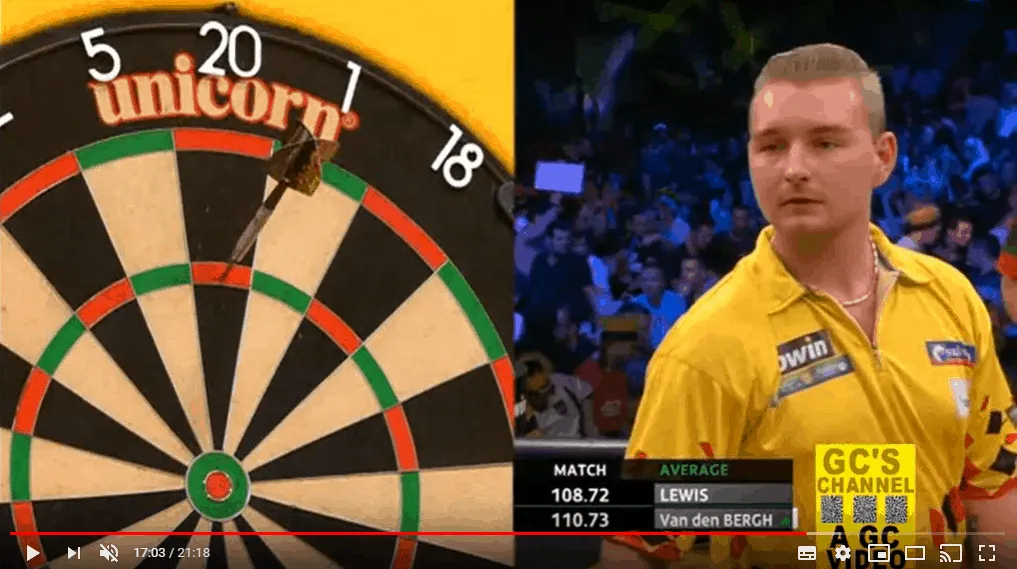 2019 11 01 12 20 32 Lewis V v d Bergh R1 2018 World Series Darts Finals YouTube