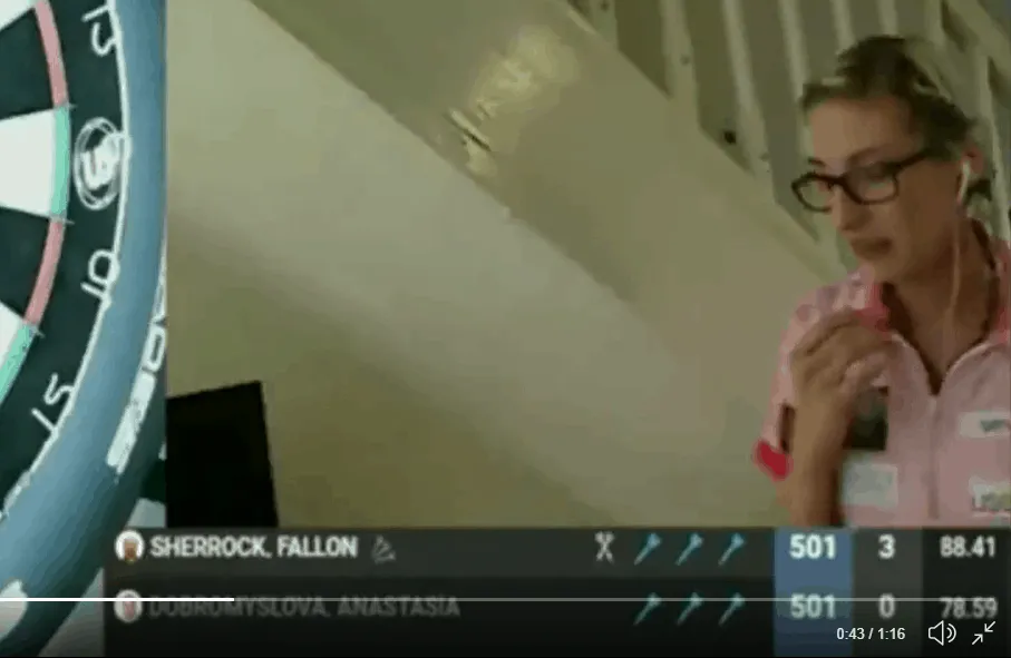 2020 05 11 15 29 53 Fallon Sherrock’s Dog Kid Disturbed Her Game With Dobromyslova – SportVideosT