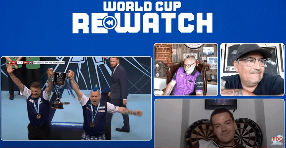 2020 06 22 15 44 42 Gary Anderson and Peter Wright re watch their World Cup victory YouTube