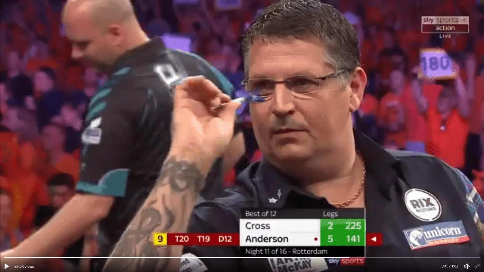 Gary Anderson 9darter miss