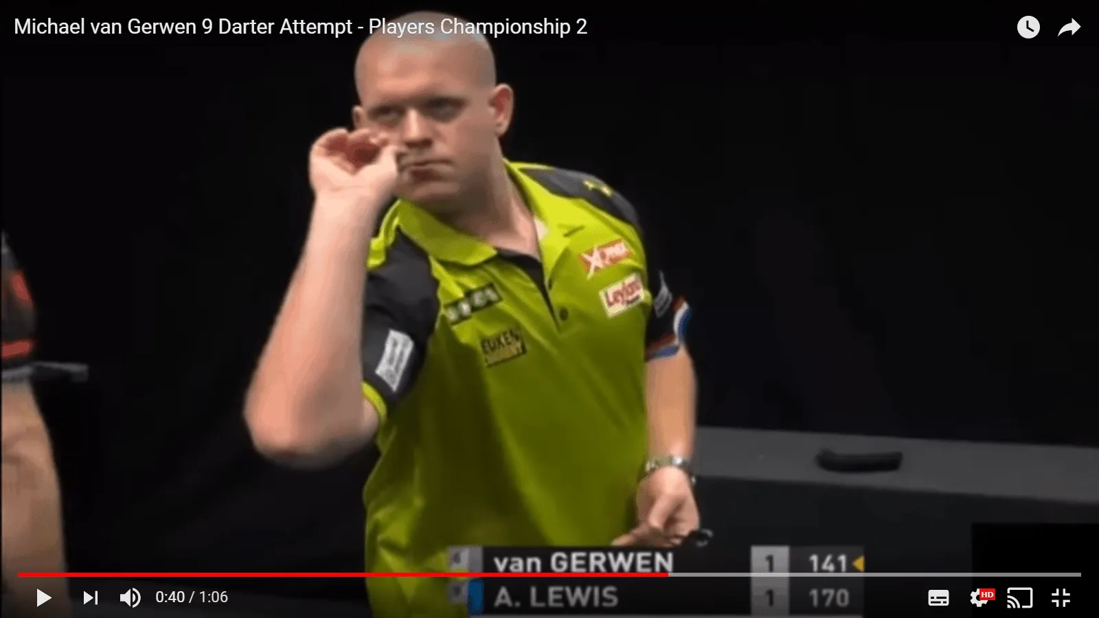 Van Gerwen mist 9darter