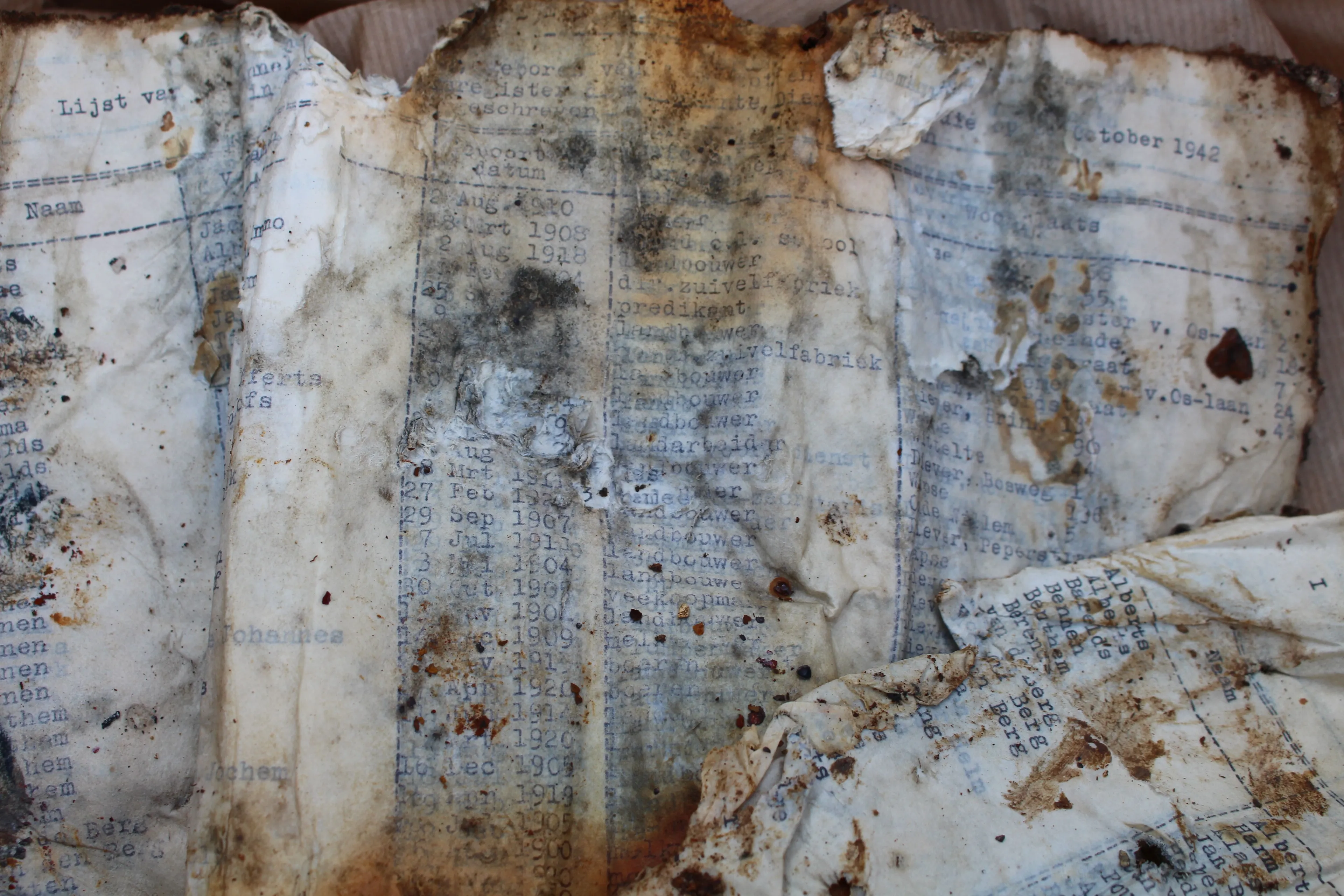 bladzijden uit het bevolkingsregister uit diever uit 1942 1