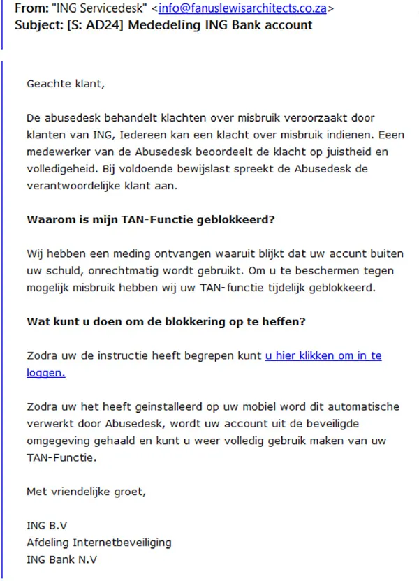 ing phishing tan