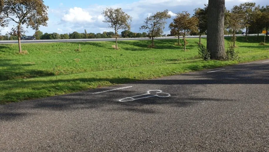 piemels op de weg