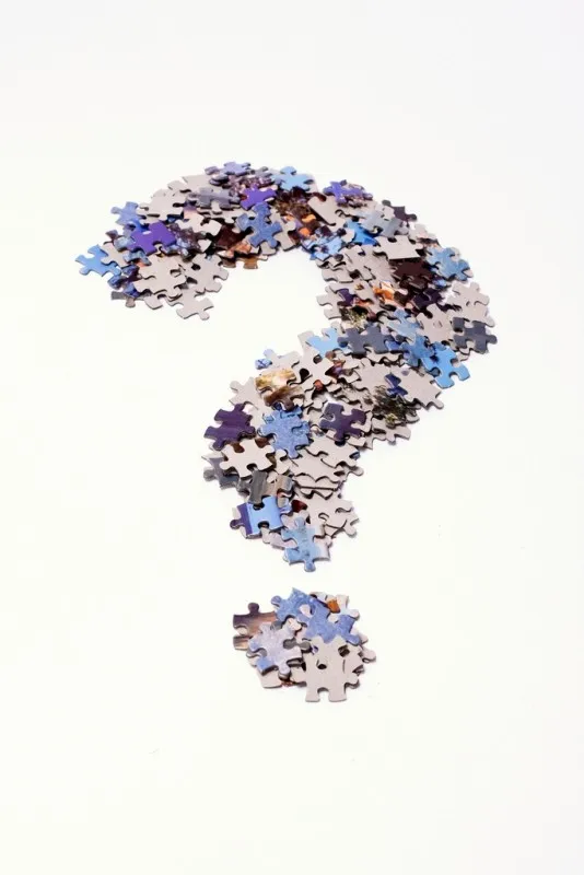 question mark made of puzzle pieces