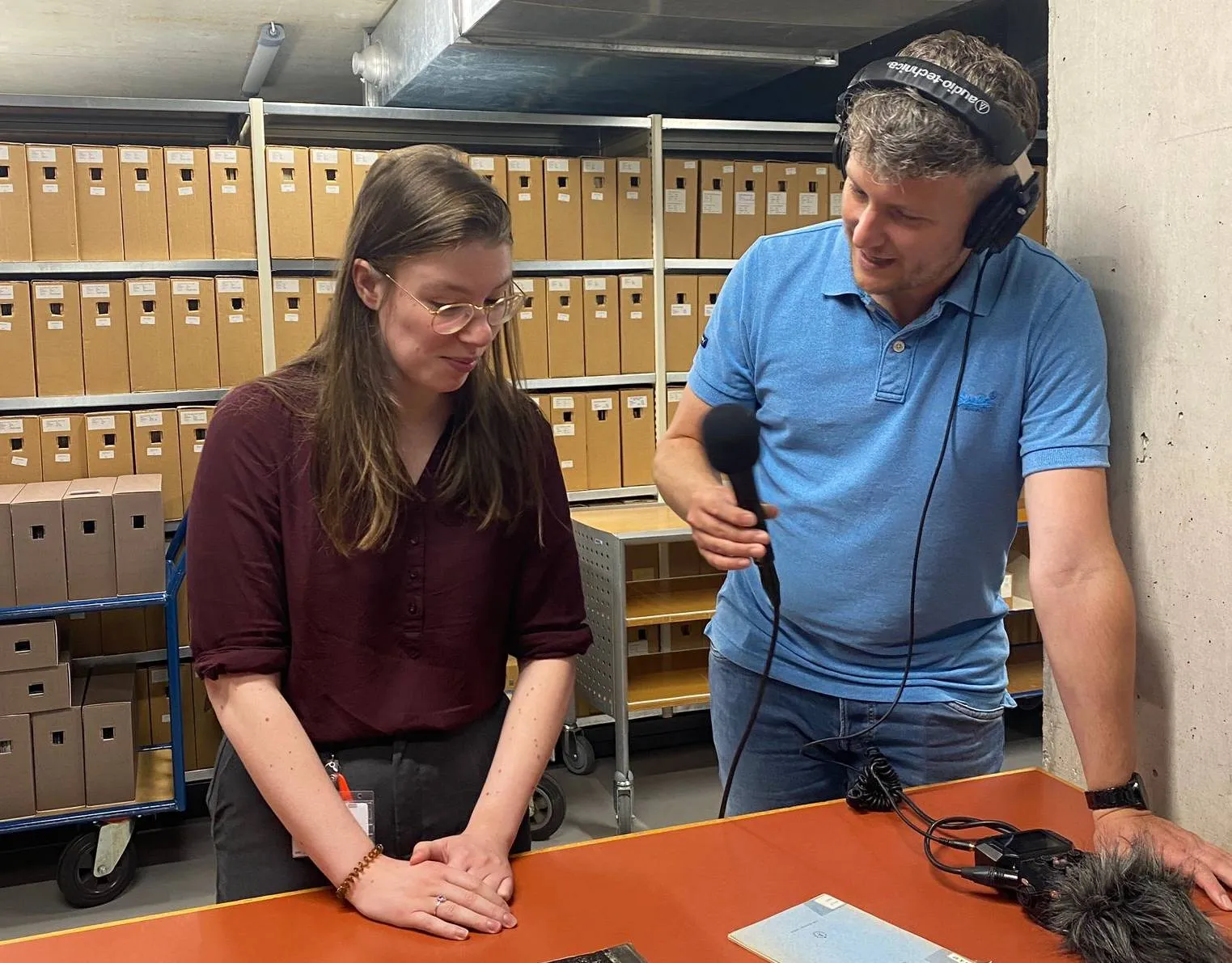 DR Reinout Meijer en Nynke Gubbels tijdens op podcastopnames2