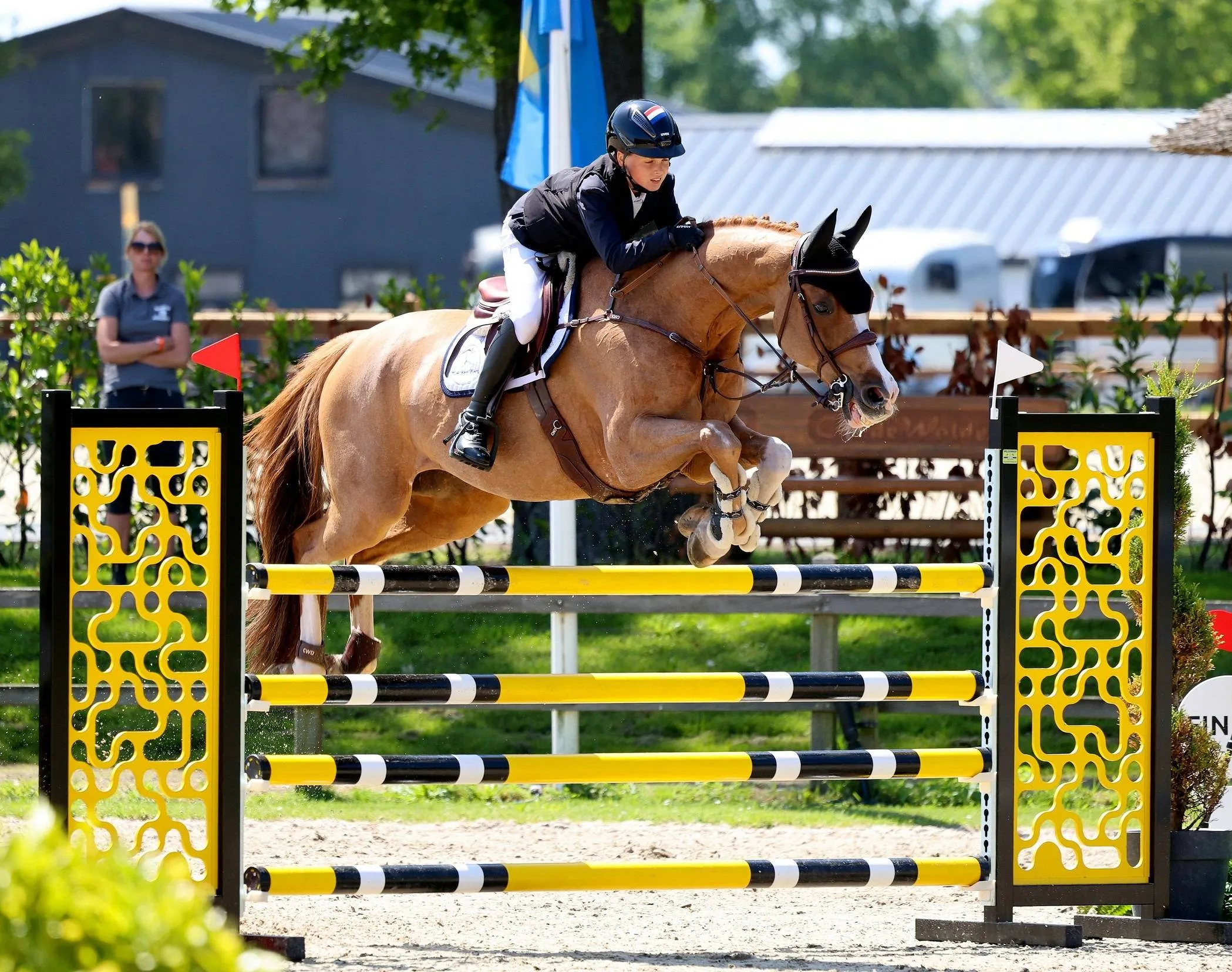 CSIO Tim ten Berg secuur over een hindernis Foto Hans Khoe