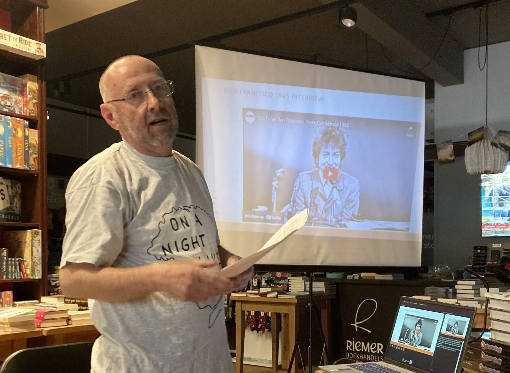 MEP Riemer Barth lezing bob dylan