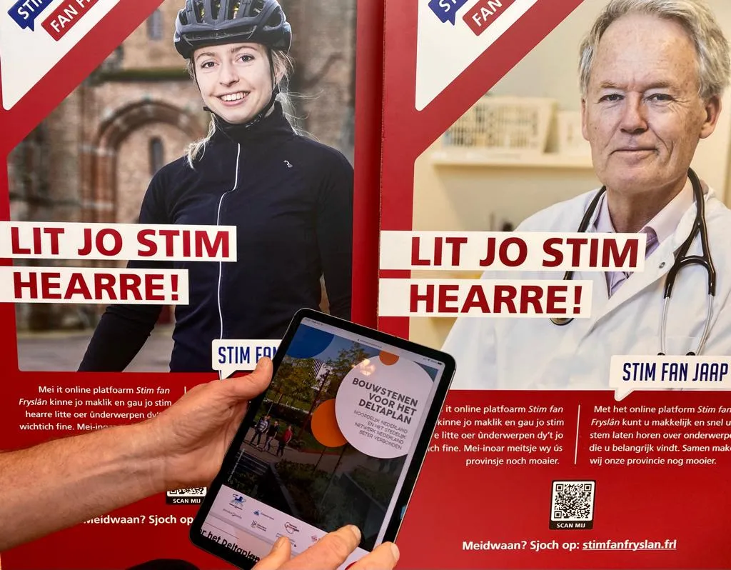 in gesprek over het deltaplan op stim fan fryslan