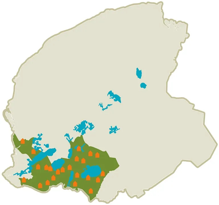kaartje werkgebied verkleind