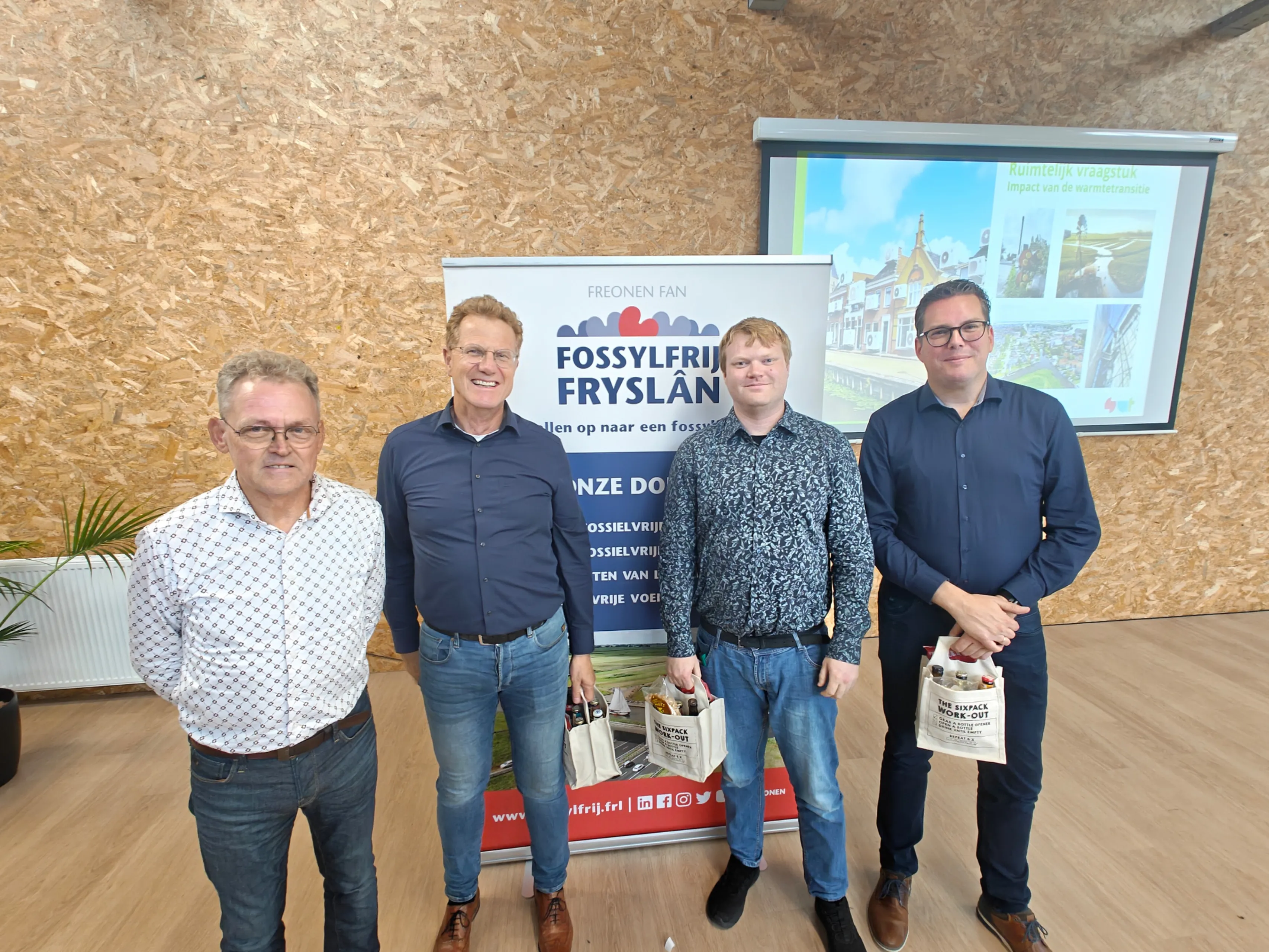 V.l.n.r. Bouwe de Boer, Koos Agtereek, Anne Wind en Michiel de Wit