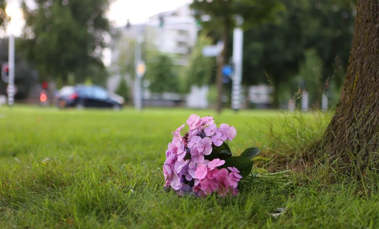 bloemen op plek ongeval 1