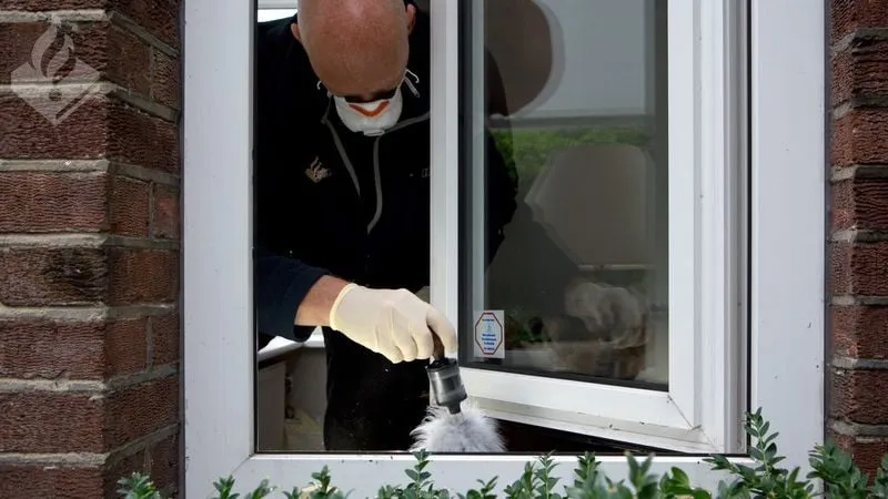 den haag stock forensische opsporing zoeken sporen raamkozijn pm