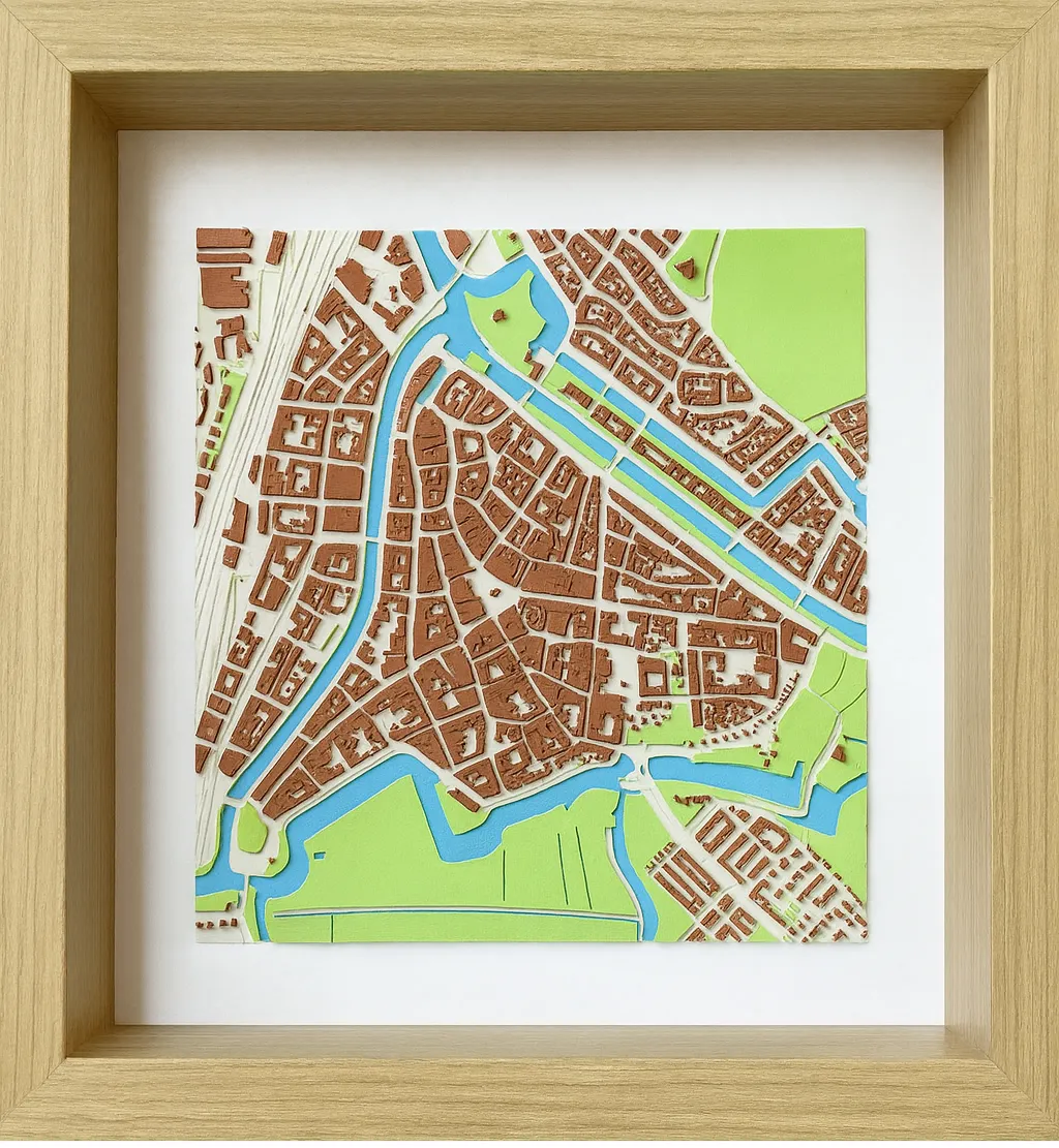 (3) 3D-Stad Den Bosch - Vooraanzicht in lijst