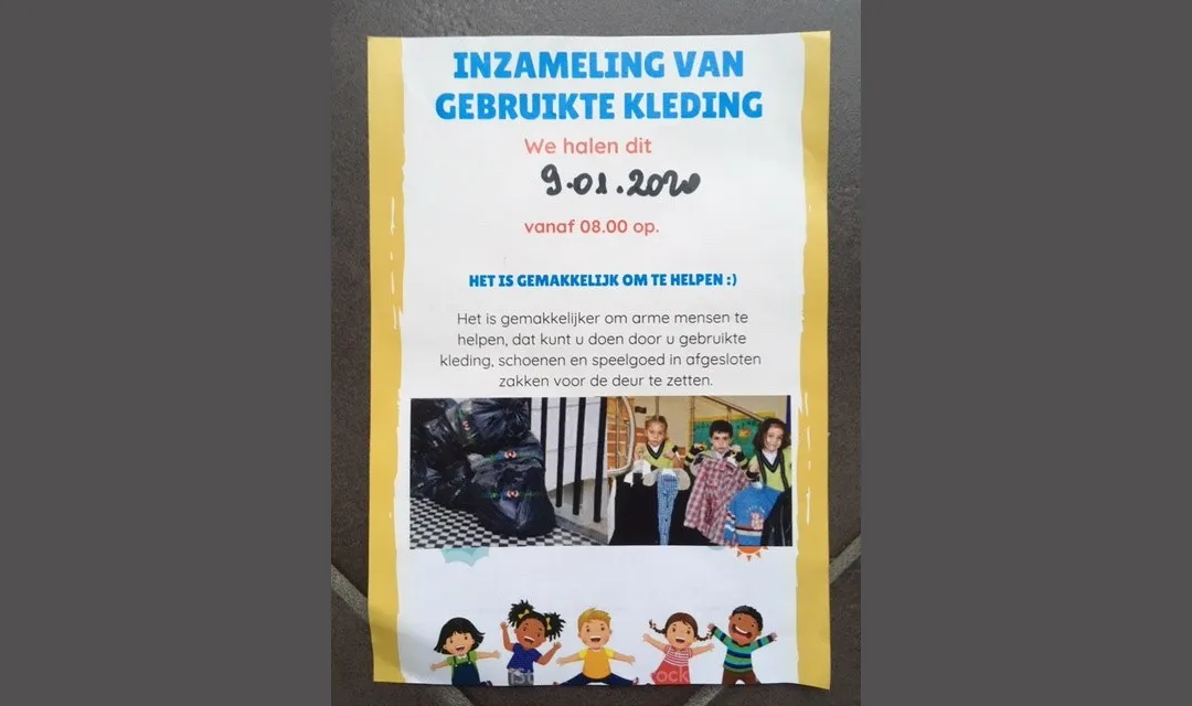 flyer inzamelingsactie