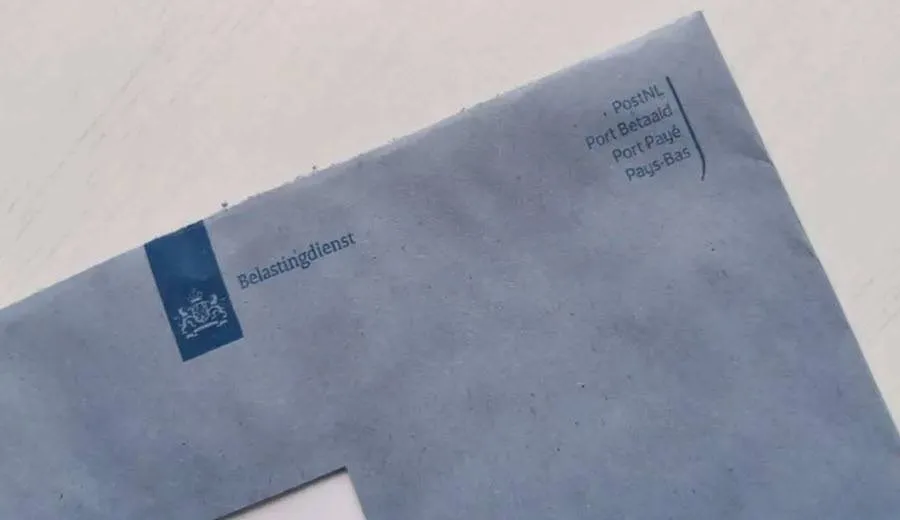 blauwe enveloppe