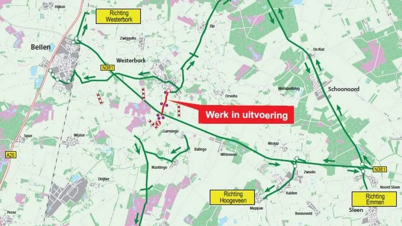 Werkzaamheden Westerbork N374