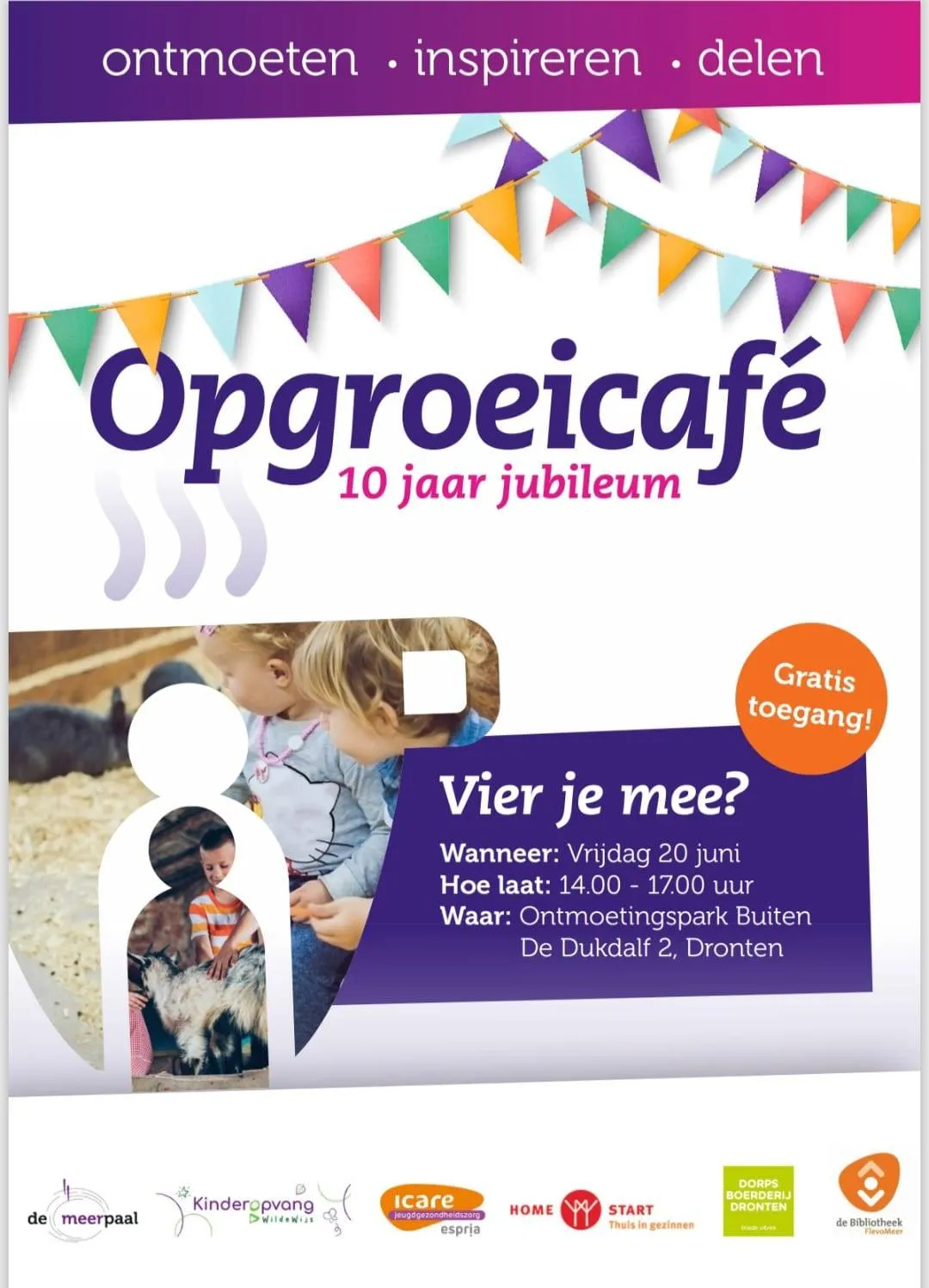 flyer opgroeicafe de meerpaal