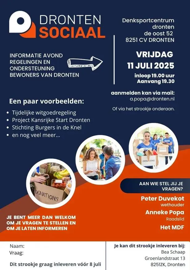 informatie avond regelingen ondersteuning bewoners dronten dronten sociaaljpg