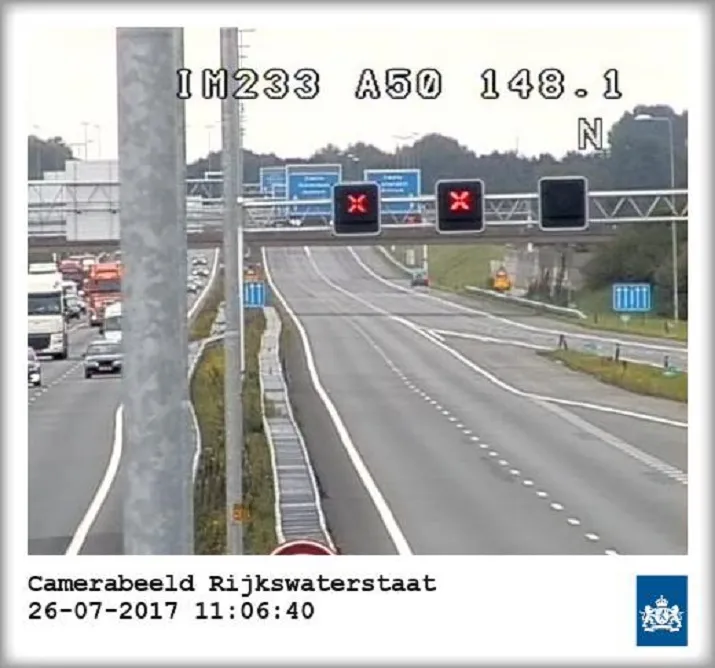 a50 afgesloten