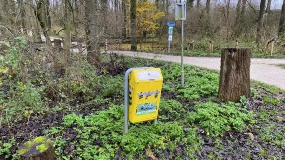 afgesloten prullenbak druten