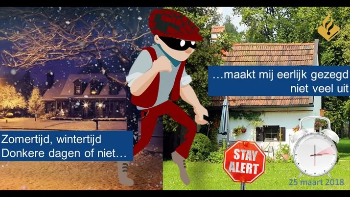inbrekers ook actief op lichtere dagen