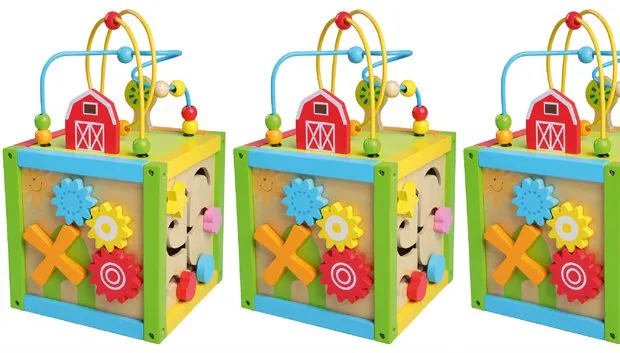 waarschuwing speelkubus intertoys