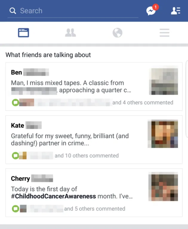 facebook test feature