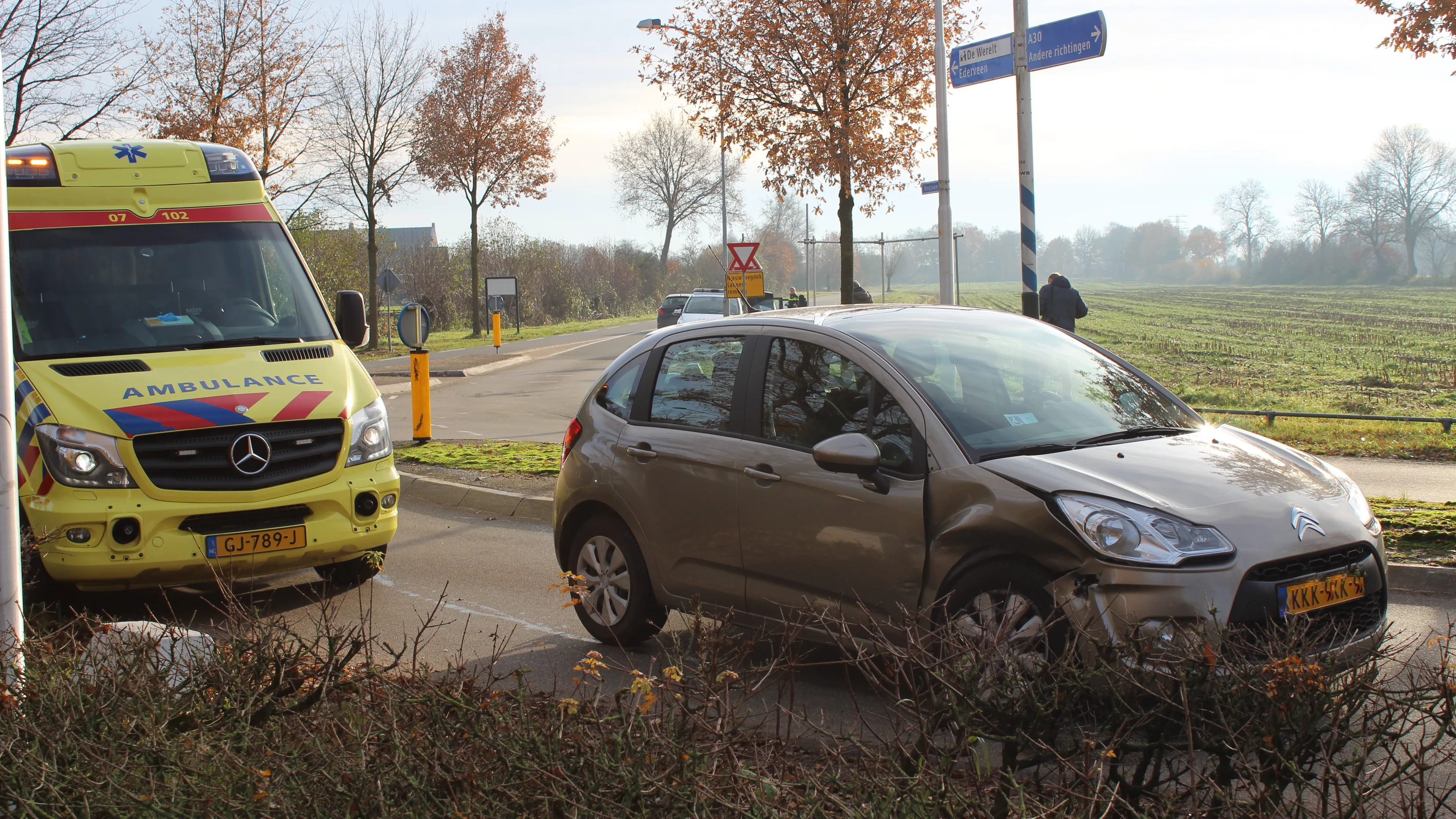 ongeval lunteren westzoom postweg 1 dec 2019