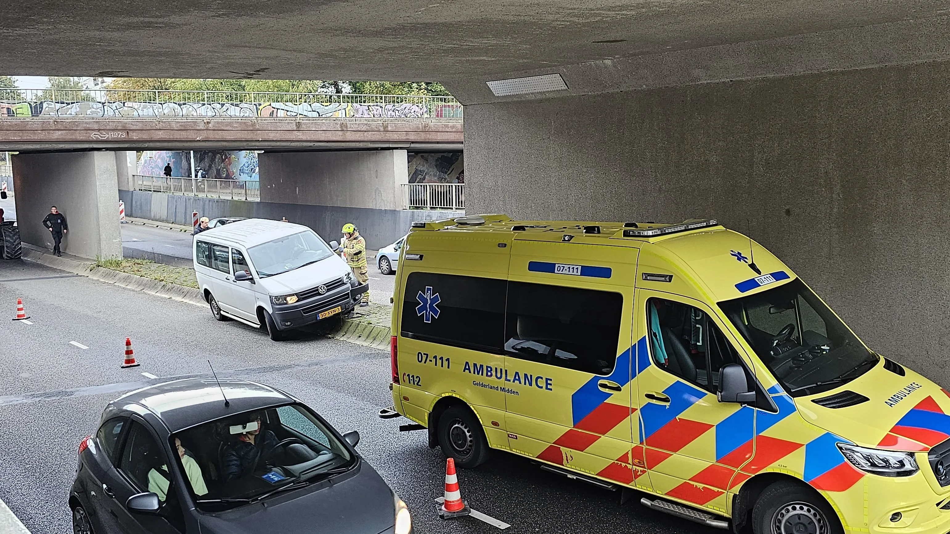 tunnel aanrijding