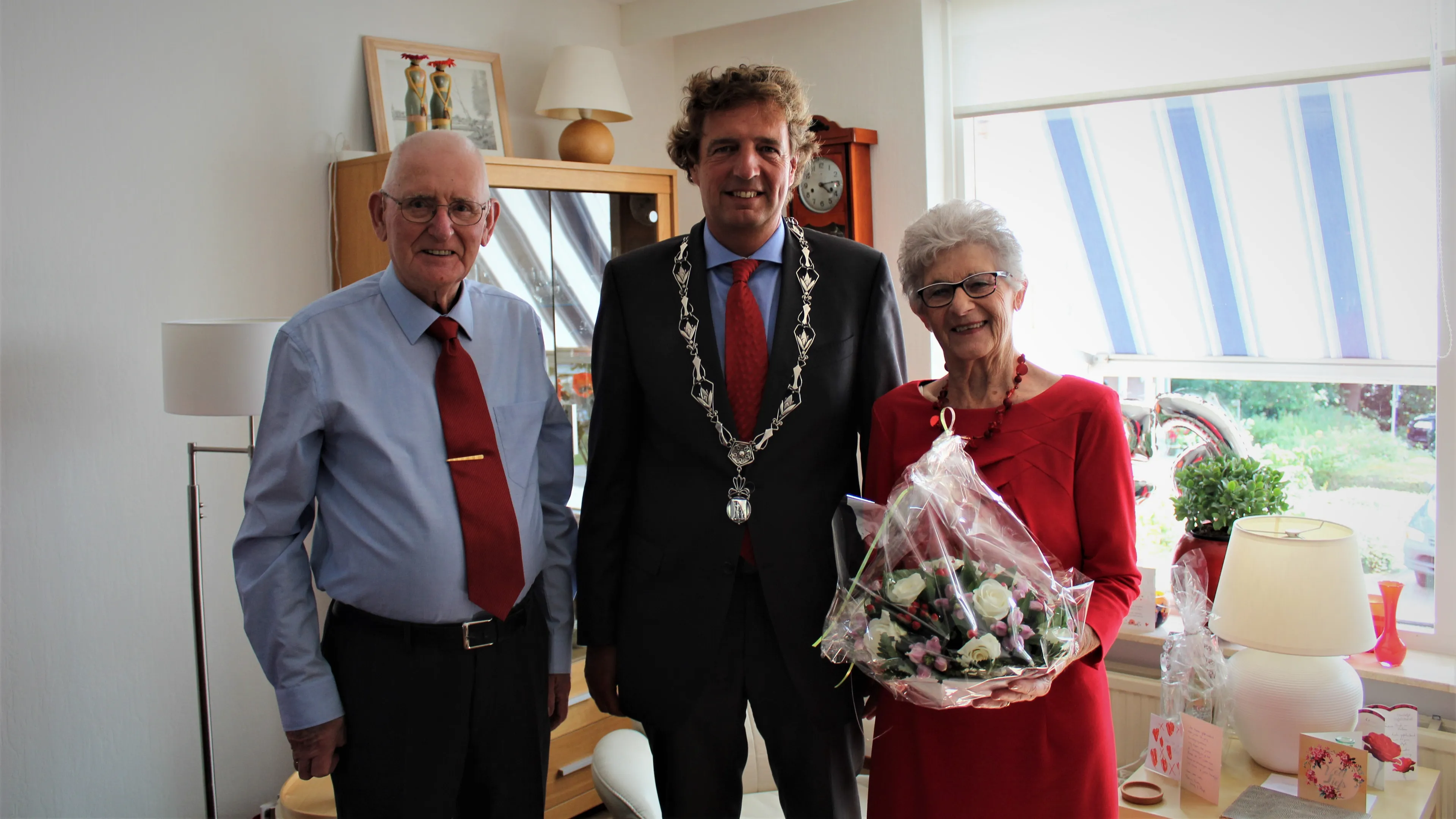 21 agustus 2019 echtpaar quartel van der ben met burgemeester ren verhulst ede foto chris