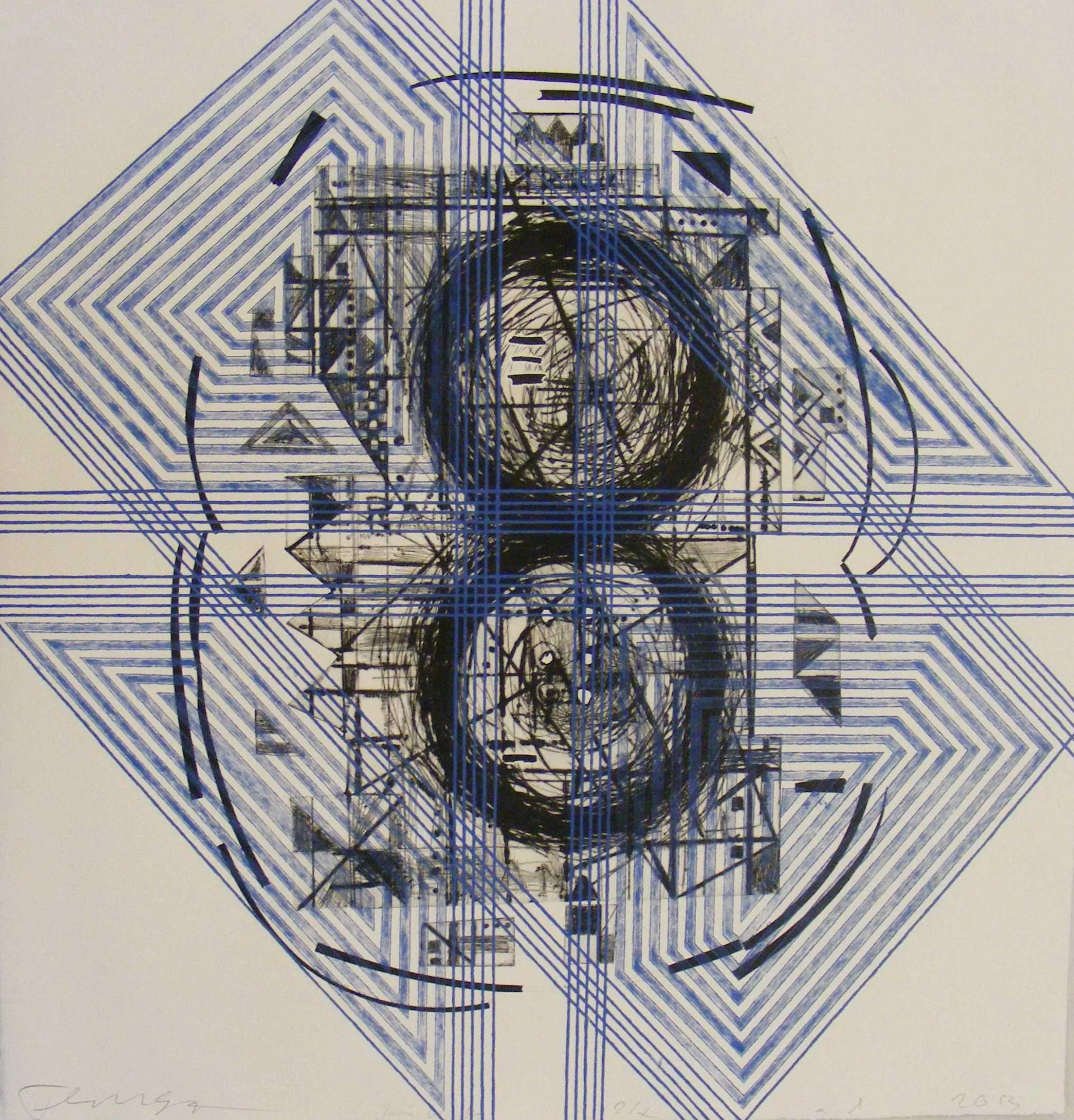 5 jose wuyts en frans de groot acht in asymmetrie 2013 62x60 cm droge naald ets