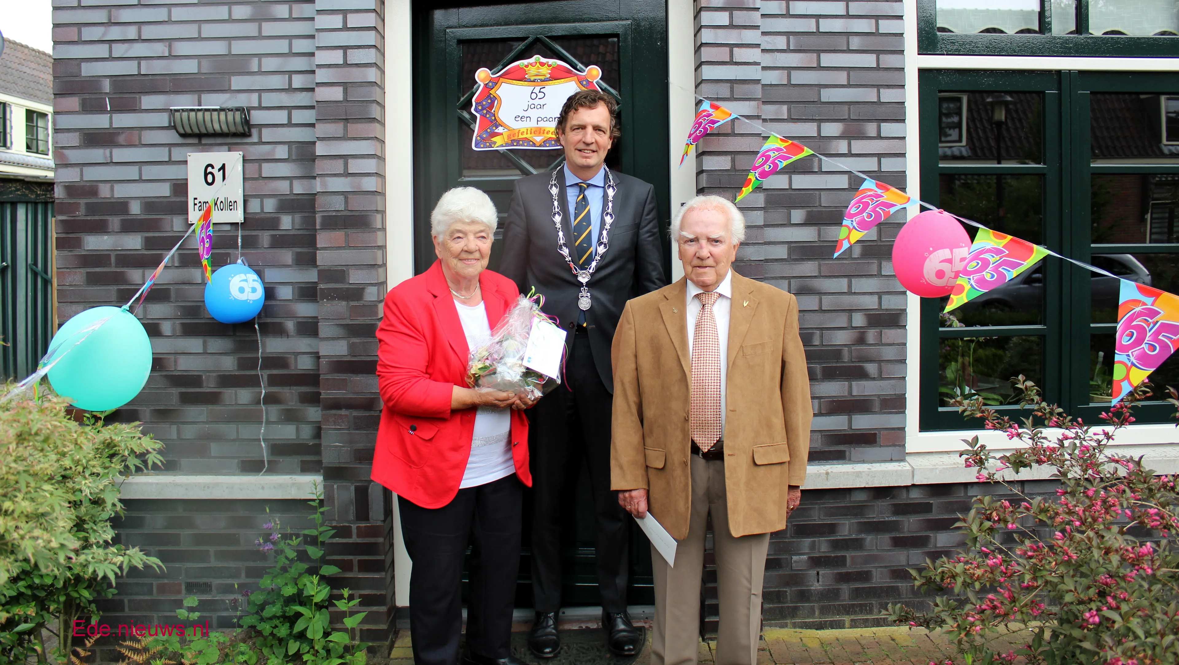 echtepaar kollen de jong 65 jaar getrouwd