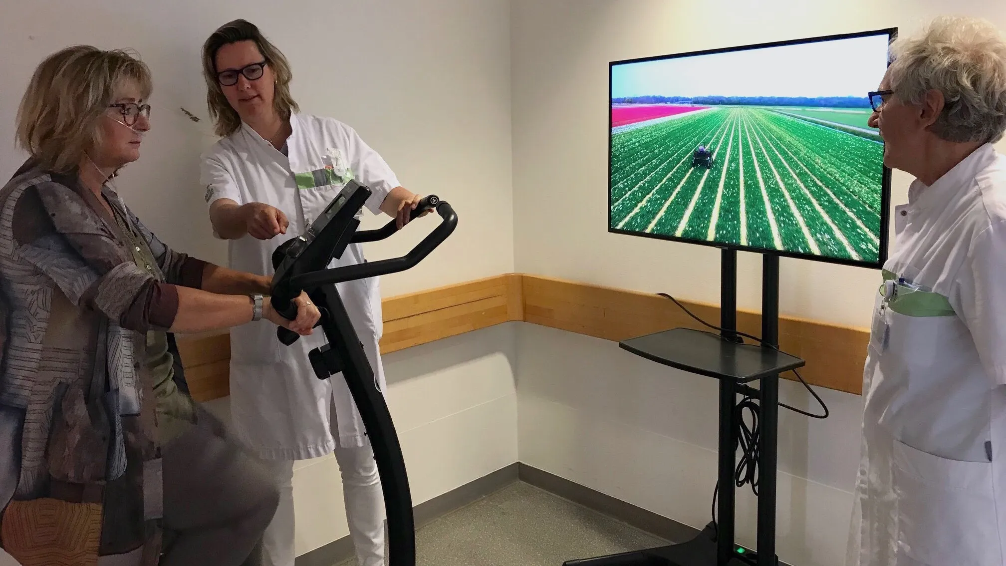fietslabyrint long en cardiologieafdeling