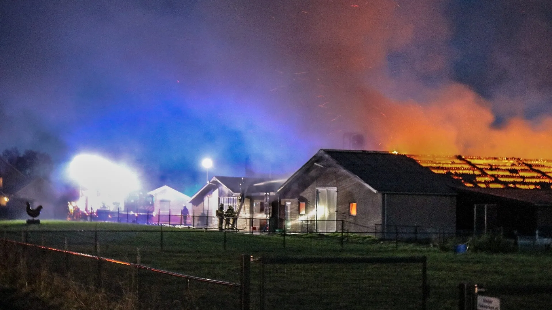 kippenschuur brand