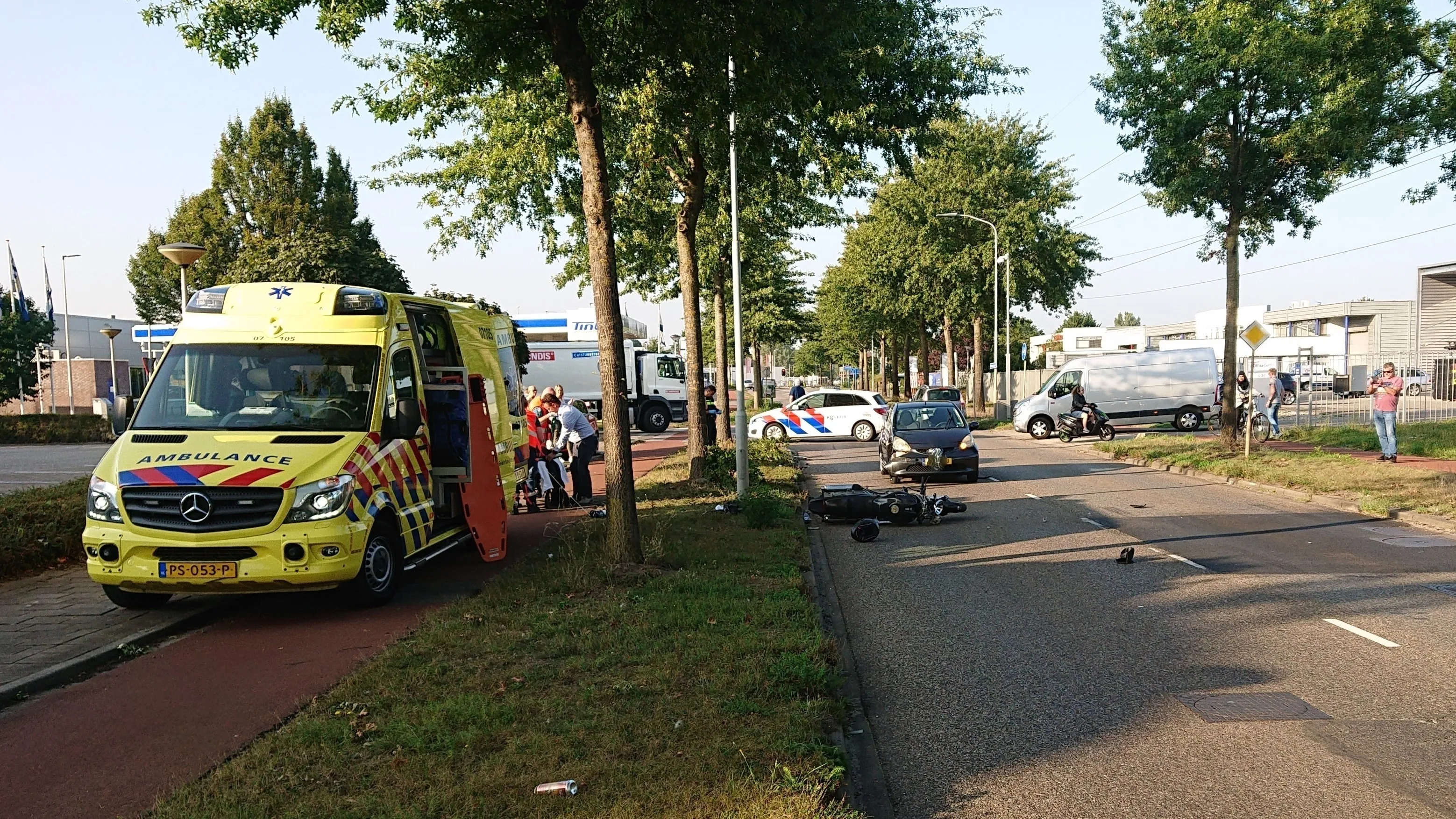 motorrijder zwaargewond