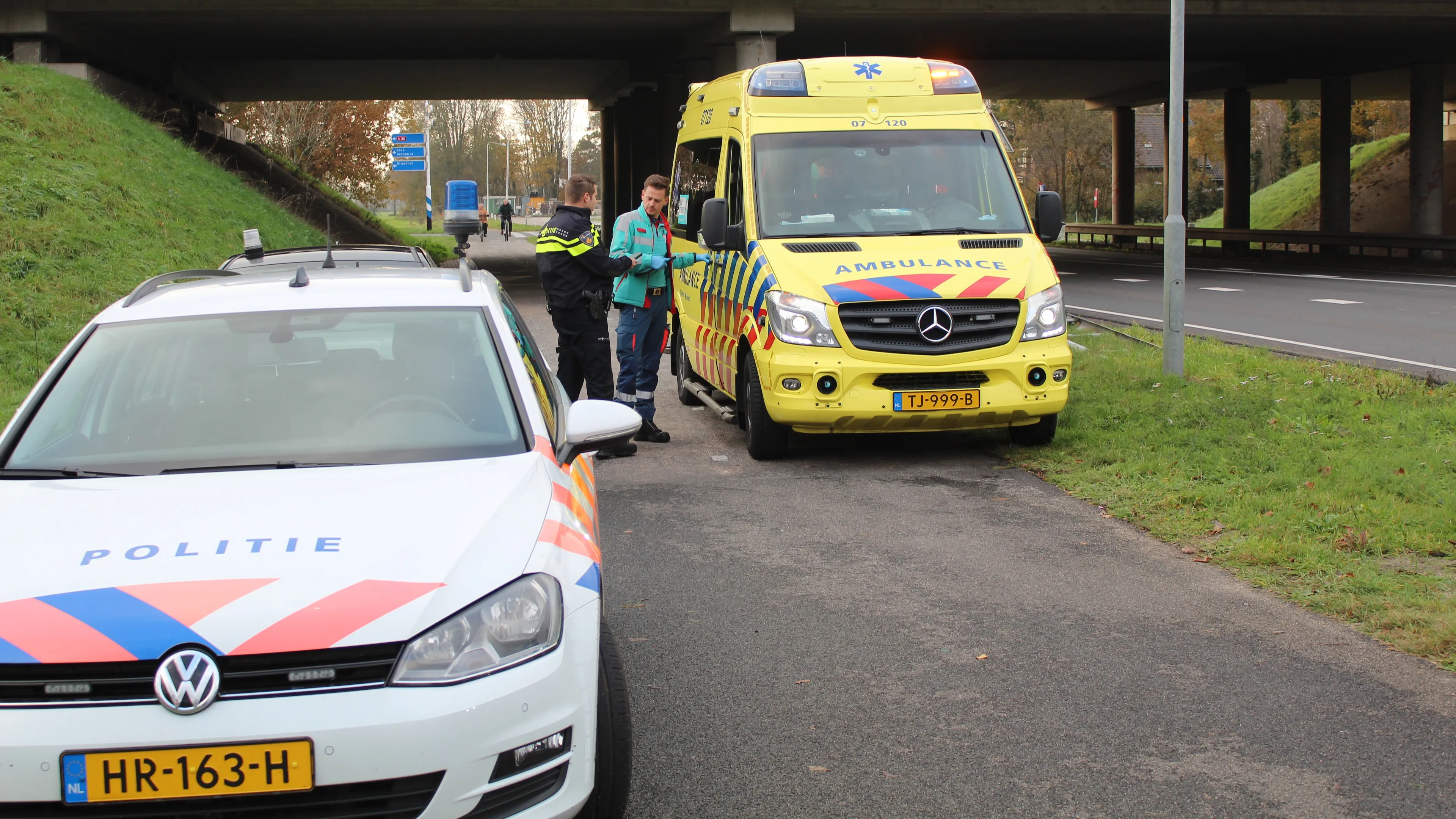 ongeval postweg afrit a30 lunteren
