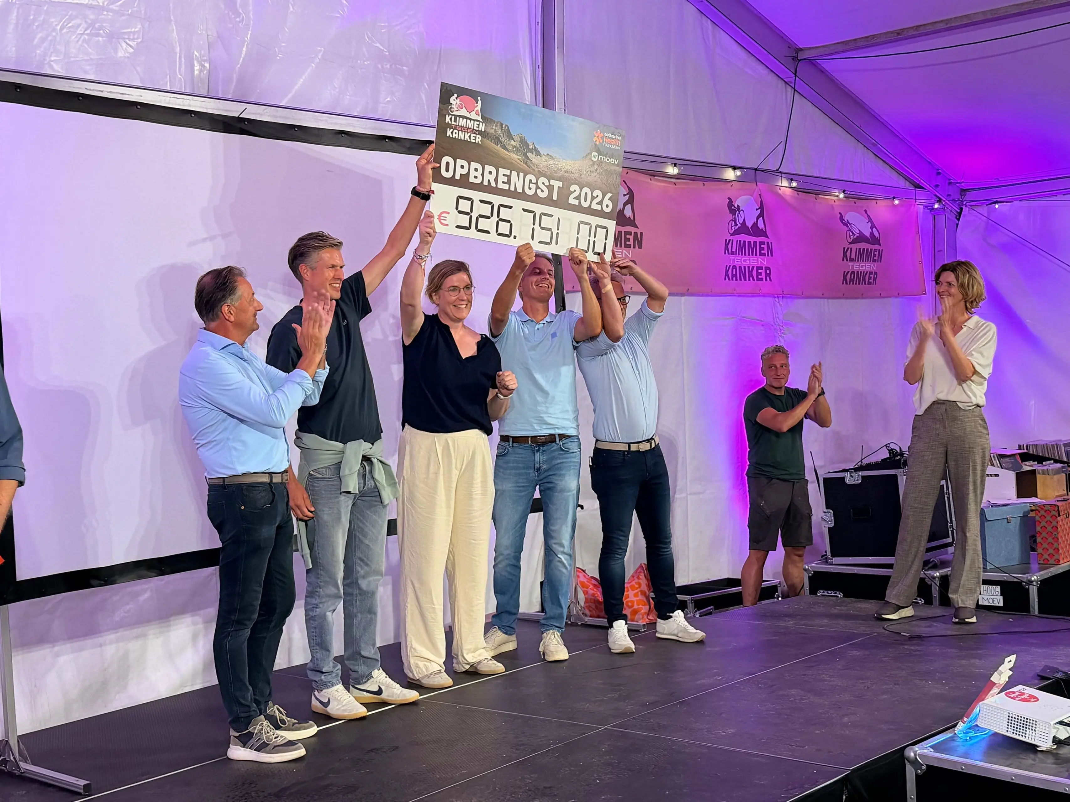 Klimmen tegen Kanker onthulling opbrengst