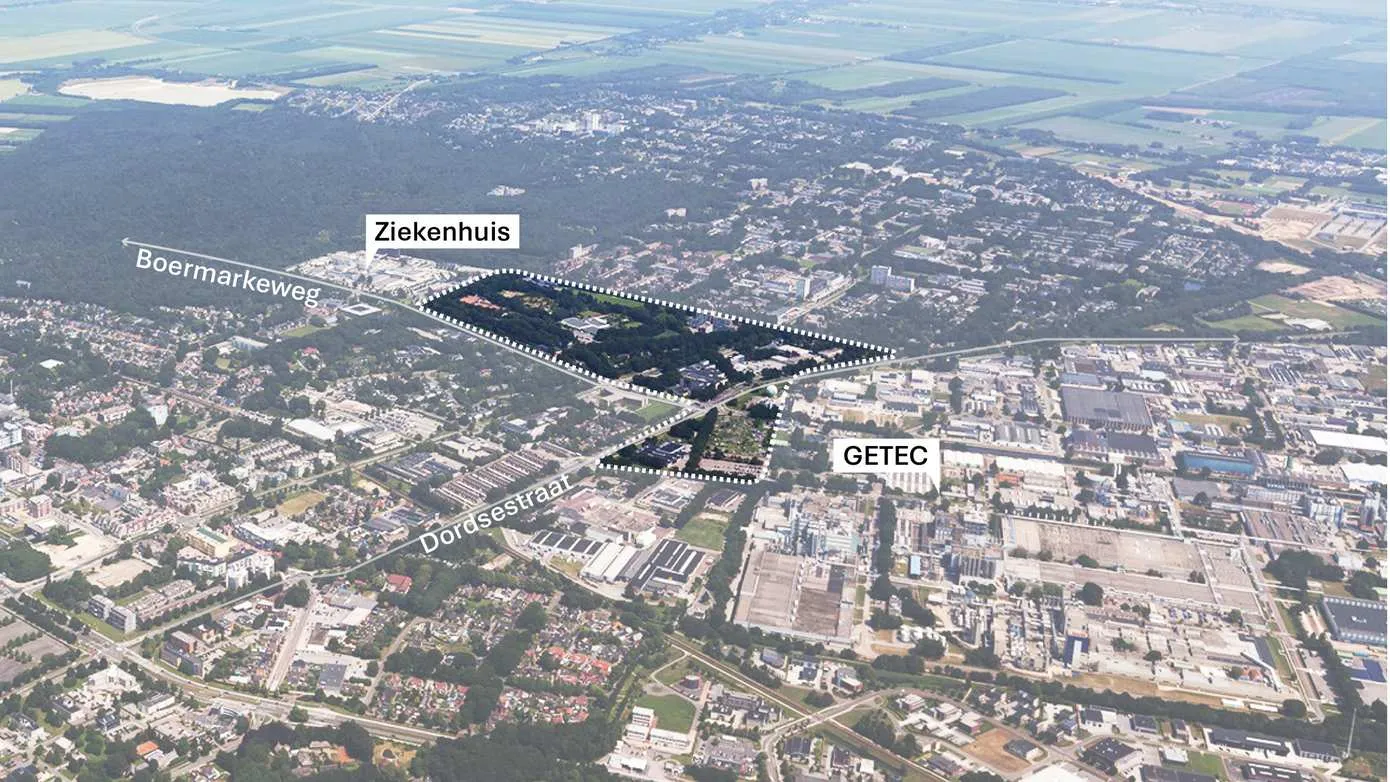 Luchtfoto campusgebied