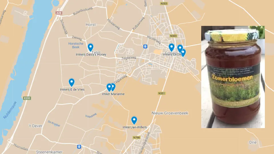 21en honingverkoopkaart