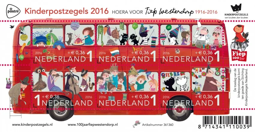 2016 postnl kinderpostzegels