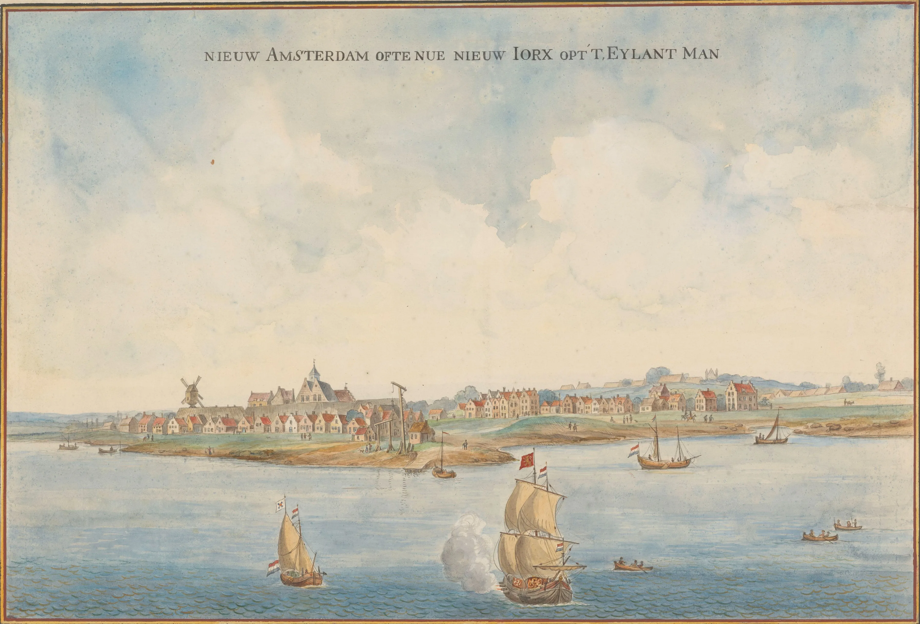 gezicht op nieuw amsterdam rijksmuseum publiek domein
